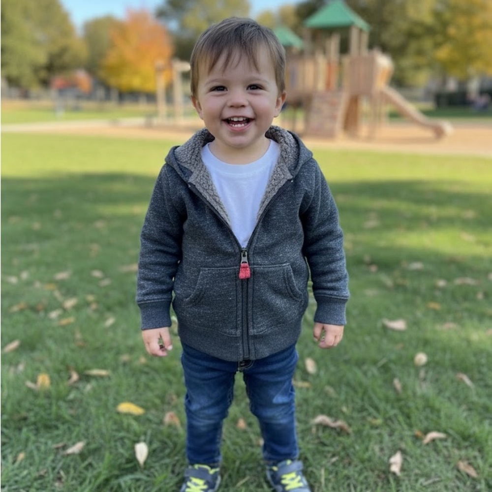 Cat & Jack Gray Fleece-Lined Hoodie